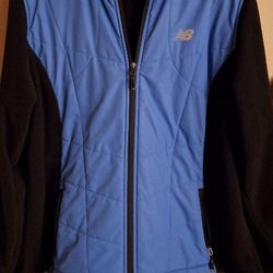 New Balance Women’s Blue Quilted Full Zip Fleece Jacket Size 1X $30