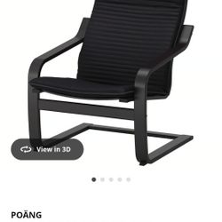 IKEA POÄNG Black Armchair