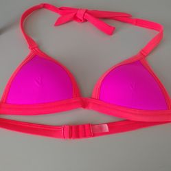 Orange And Pink Bikini Top Size medium