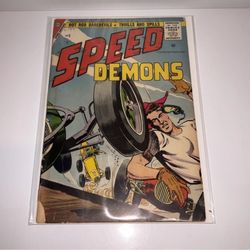 Vintage 1950s Speed Demons Comic Car Racing Thrills