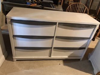Beautiful white & Gray Dresser 54in