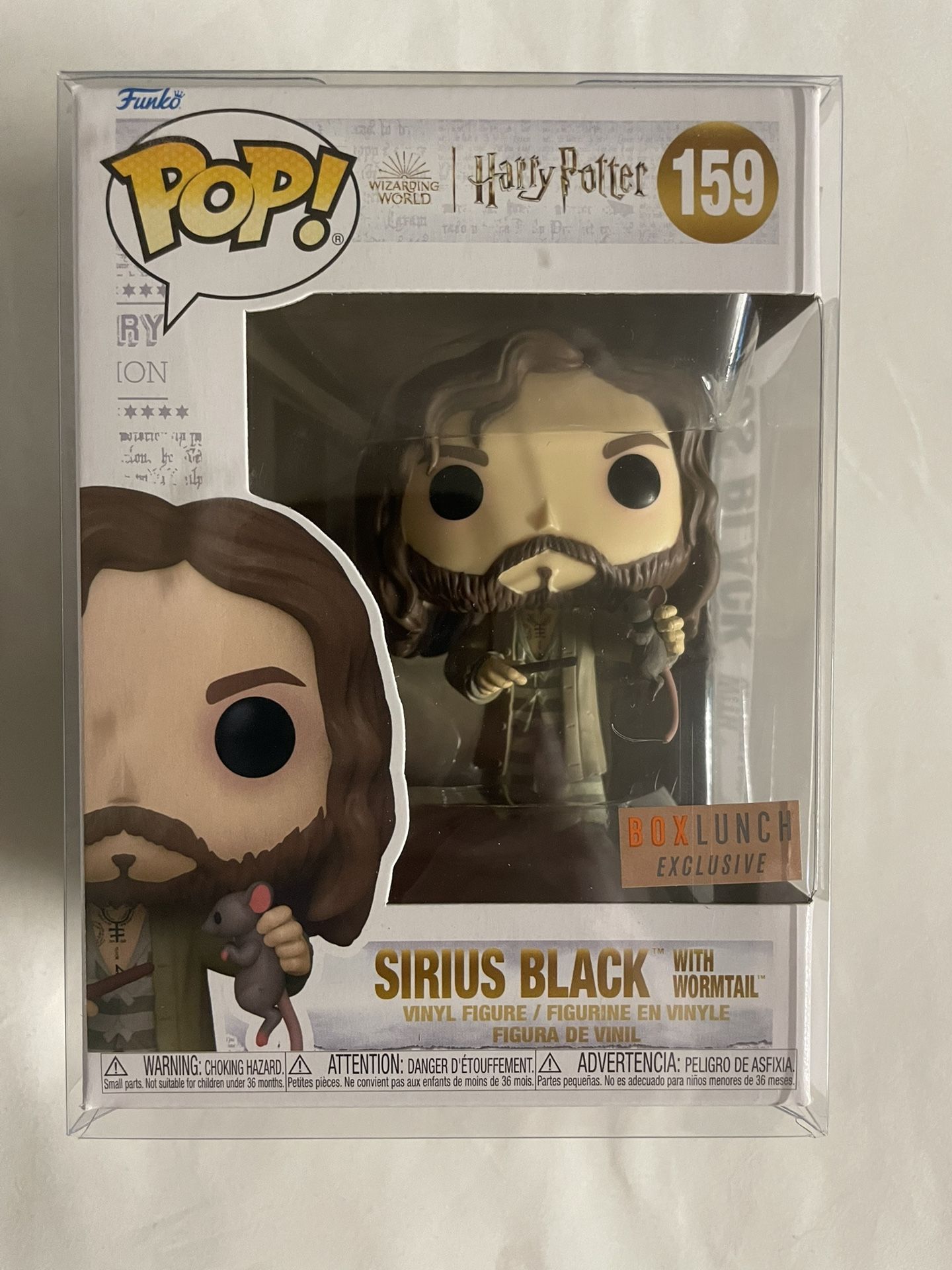 Sirius Black With Wormtail Funko Pop! #159 w/ Protector
