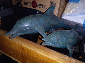 Weyland Dolphins, Brass Vase, Egyptian Cat