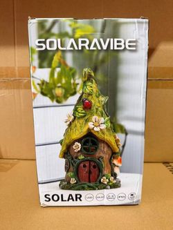 Resin Fairy House Solar Garden LED Light, IP65 <BRAND NEW>