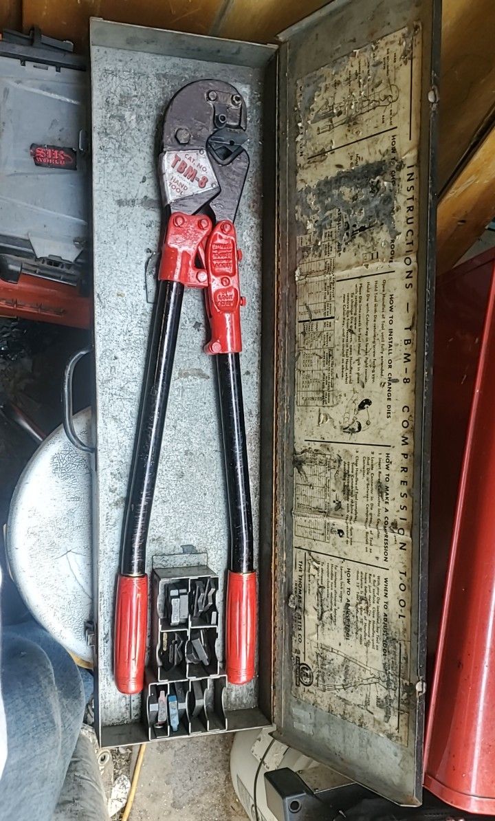 T&B TMB8 Crimp Tool And Accessories With Colored Dies