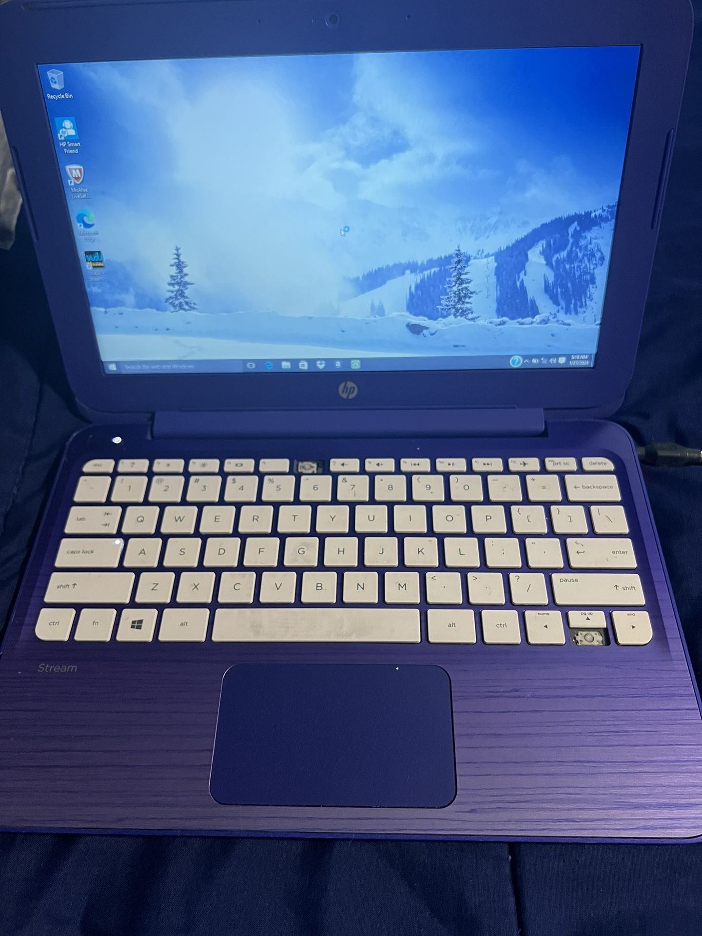 Purple HP Mini Laptop With Charger