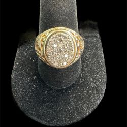 10K Gold Diamond Ring – Size 11.5