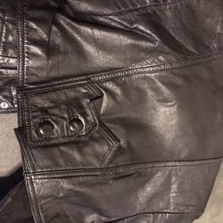 Shalmay Paris Vintage Leather Crop Jacket