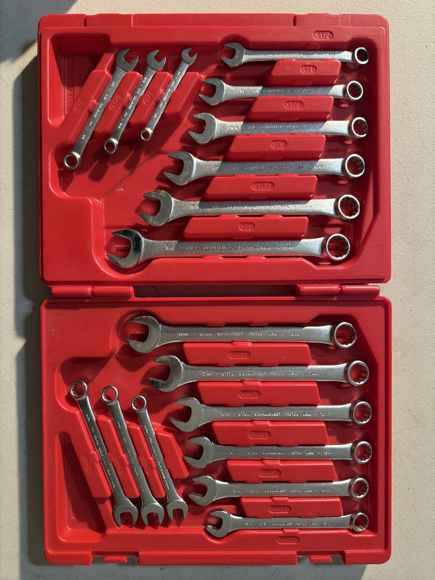 Vintage PROTO Challenger 18pc SAE & Metric Wrench Set