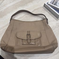 Coach Charlie Python Leather Hobo Tote Shoulder Handbag