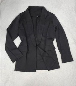 ✅️ Black Cardigan Jacket• Lightweight Blazer• Size S• New Condition• $20firm