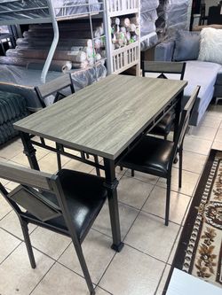 5-Piece Dining Table Set with 4 Chairs