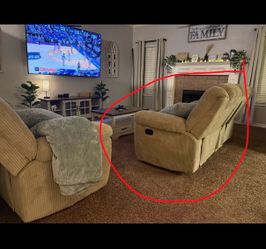 Manual Recliner Sofa for 2 Seats,Corduroy Reclining Living Room Couch,