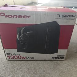 Pioneer TS-WX1210AM | 1300W Peak 12” Powered Subwoofer Enclosure New In Box
