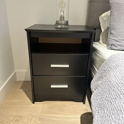 Set Of Two Black Night Stands 