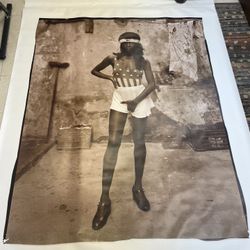 67x54in Acrylic Canvas Art Cuban Women Havana