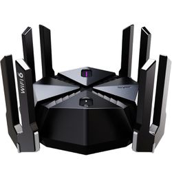 Reyee AX6000 WiFi 6 Router, Wireless 8-Stream Gaming Router, 8 FEMs, 2.5G WAN,2.0 GHz Quad-Core CPU, WPA3, Smart VPN for Large Home E6
