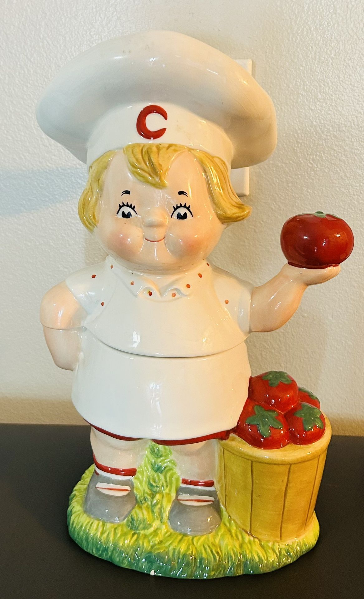 Campbell’s Tomato Soup Girl Chef Vintage Ceramic Cookie Jar