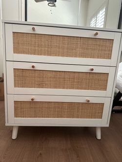 Large Rattan Dresser