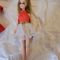 Vintage Topper Dawn Doll from 1970s Rare Red Top
