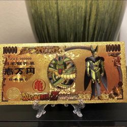 24k Gold Plated Cell (Dragon Ball Z) Banknote