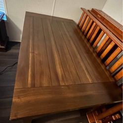 Farmhouse Dining Table – Solid Wood – Seats 6–8 – $350 OBO