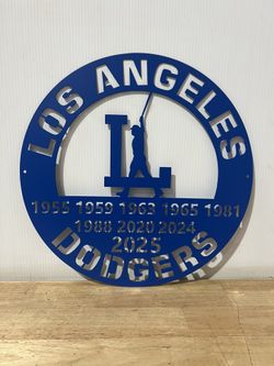 L. A. Dodgers Metal Plaque 