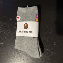 BAPE Grey Shark Socks 