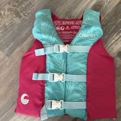 Girls, Youth Lifejacket 58 To 88 Pounds Great Condition