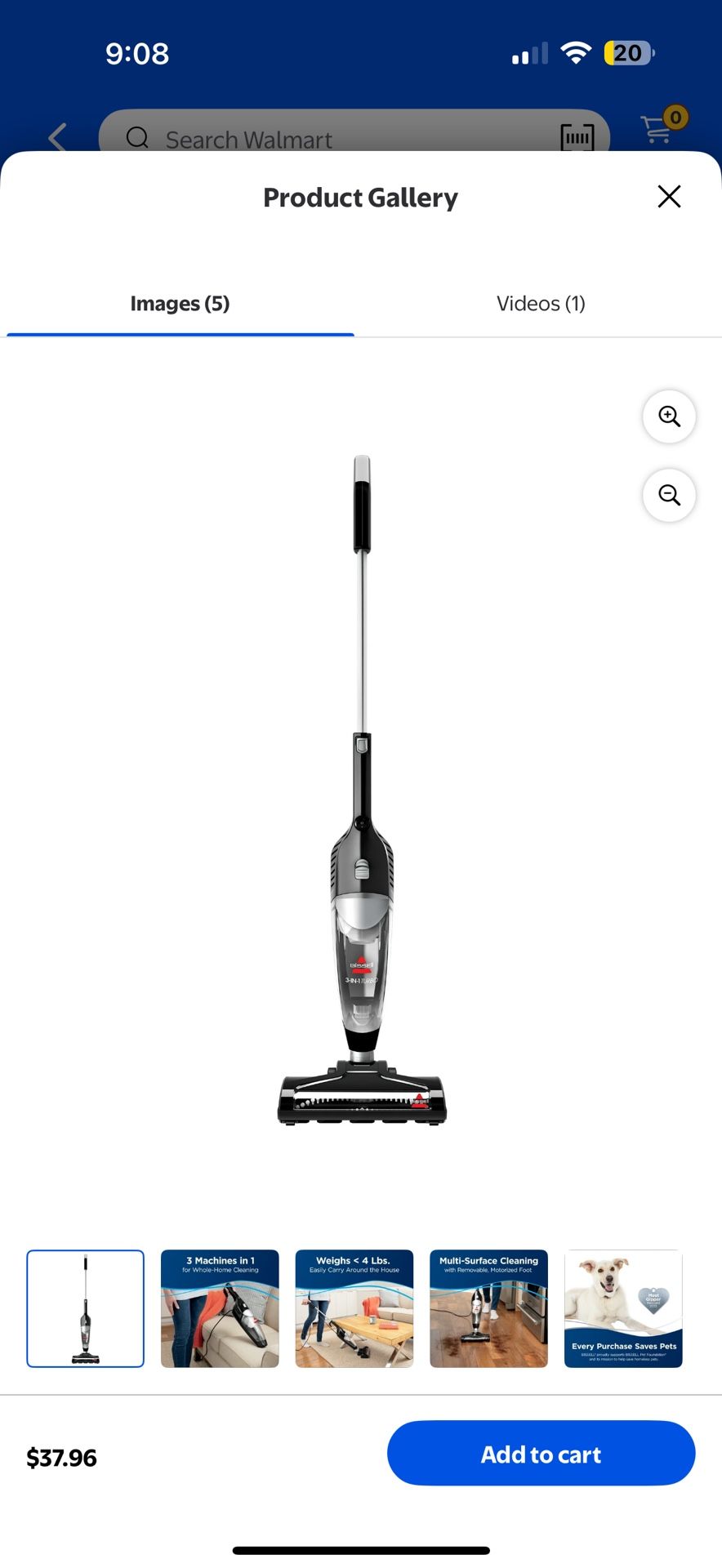 BISSELL 3-in-1 Turbo Lightweight Stick Vacuum,