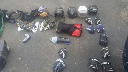Tons of used hockey gear