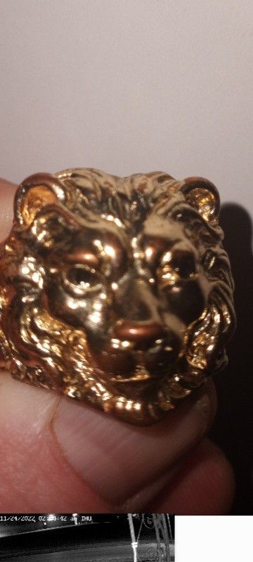 Gold. Lion Ring,