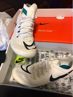 nike track spikes ja fly 4 green and white