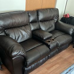 Brown Leather Couches