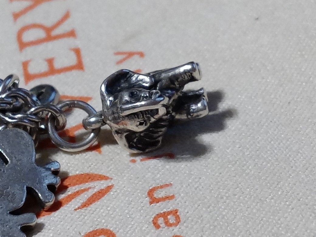 Retired James Avery Elephant Charm Strong Stamp Cut Loop Please Don't Waste My Time Or Yours!