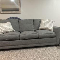 3 Cushion Couch Grey Fabric.  Walter Smithe 