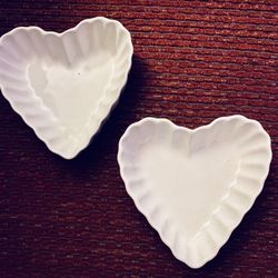 Two Heart-Shaped Valentine Dishes