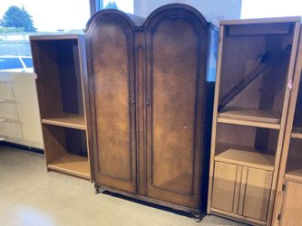 BUTILUX Art Deco Inspired Double Dome Top Armoire