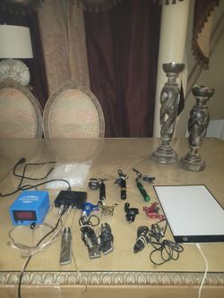 TATTOO GUN TAT INK EQUIPMENT  GEAR SUPPLY KIT