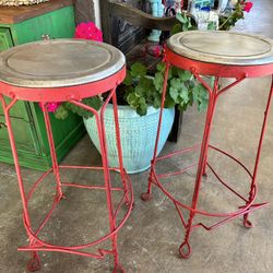 2 Bar Stools - Plant Stands 