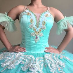 Professional Tutu Ballet Costume Dulcinea Raymonda Fairy Doll Esmeralda Green
