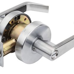 Cylindrical Lever Door Lock Commercial Duty Privacy , Satin Chrome Finish