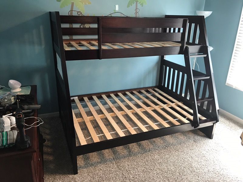 Brand new twin over full wooden bunk bed