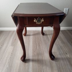 Antique Folding Oval End Table