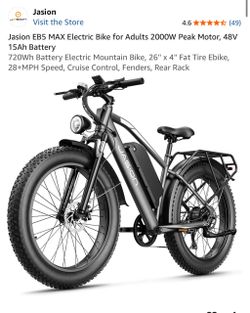 Jasion EB5 MAX, una bicicleta eléctrica para adultos tipo mountain bike con llantas anchas (fat tire)