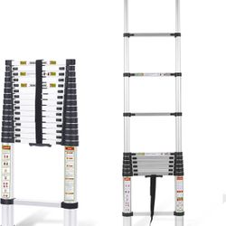 Extension Ladder, 20.3FT RIKADE Aluminum Telescoping Ladder with Non-Slip Feet, Portable Telescopic Ladder for Household and Outdoor 330lb Capacity