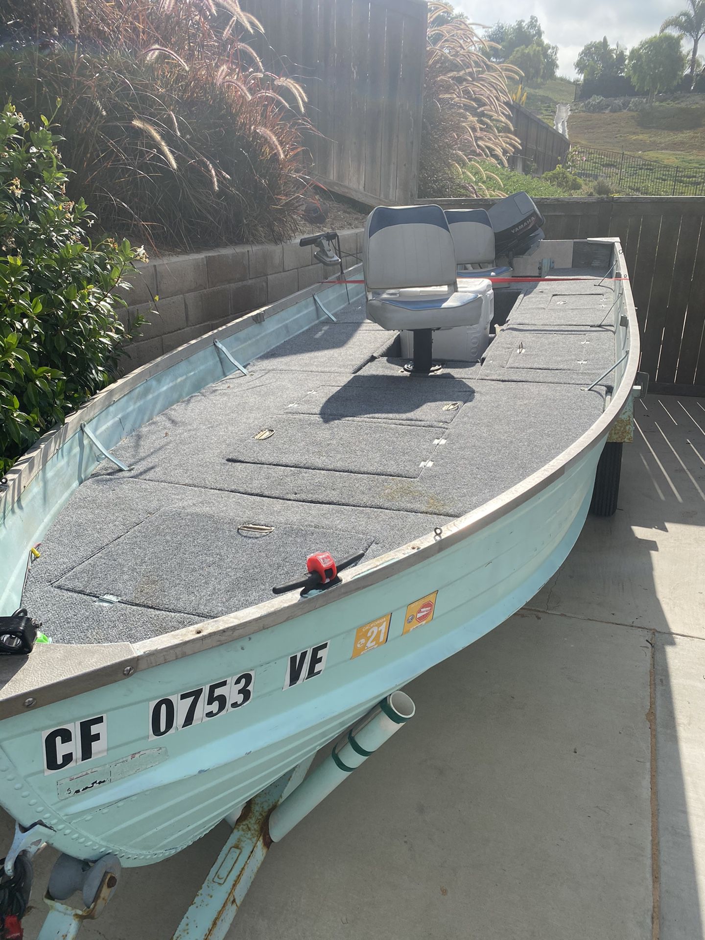 16’ aluminum boat bass boat skiff