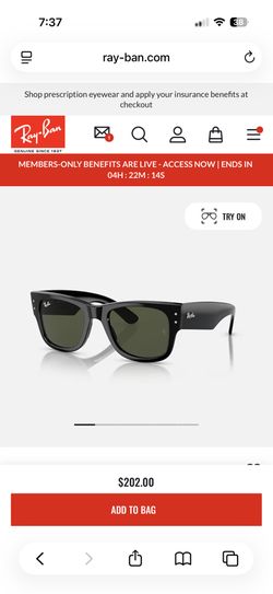 Ray-Bans Wayfarer Unisex Sunglasses