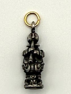 Vintage Pewter Musician Charm Pendant