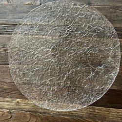 Large 14 Inch Glass Round Serving Platter/Tray